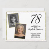 78カスタム白と金ゴールド 招待状 (正面)