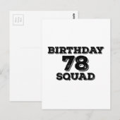 78チームの誕生日デザイン ポストカード (正面/裏面)