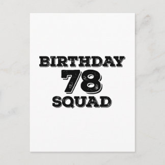 78チームの誕生日デザイン ポストカード
