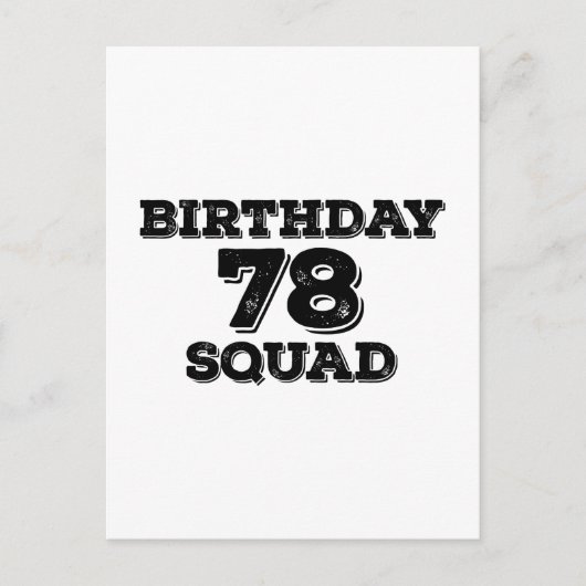78チームの誕生日デザイン ポストカード (正面)
