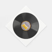 78ビニパーソナライズされたルレコードデザイン紙ナプキンス スタンダードランチョンナプキン (角)