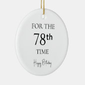 78回目の誕生日おめでとう セラミックオーナメント (右)