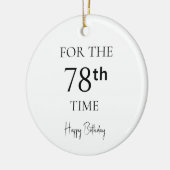 78回目の誕生日おめでとう セラミックオーナメント (左)