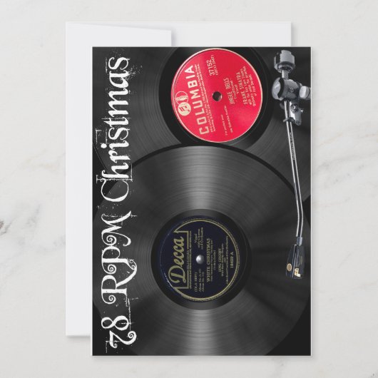 78回転のクリスマス シーズンカード (正面)