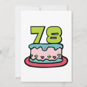 78歳のお誕生日ケーキ カード (正面)