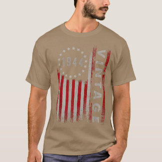 78歳のギフトヴィンテージ1944アメリカ国旗78日 Tシャツ