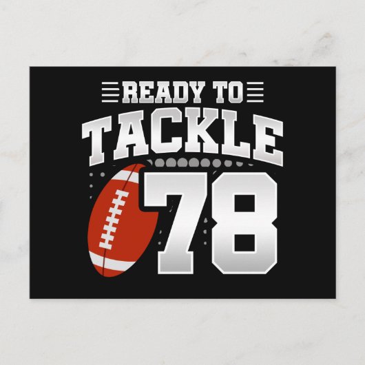 78歳のタックルフットボールパーティー 78歳の誕生日 ポストカード (正面)