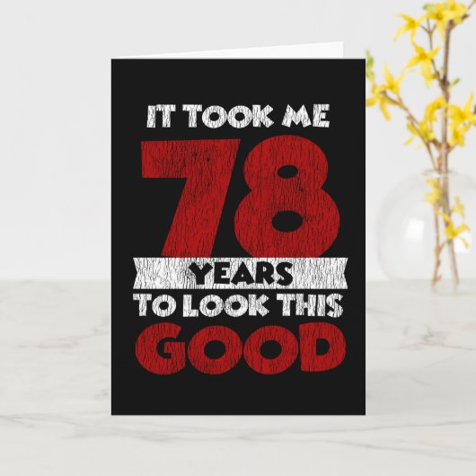 78歳の日は良い78誕生日に見えた カード (黄色い花)