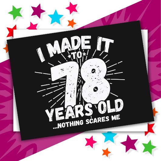 78歳の皮肉なミーム 面白い78歳の誕生日 ポストカード