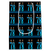 78歳の誕生日と目の玉ろうそく ミディアムペーパーバッグ (裏面)