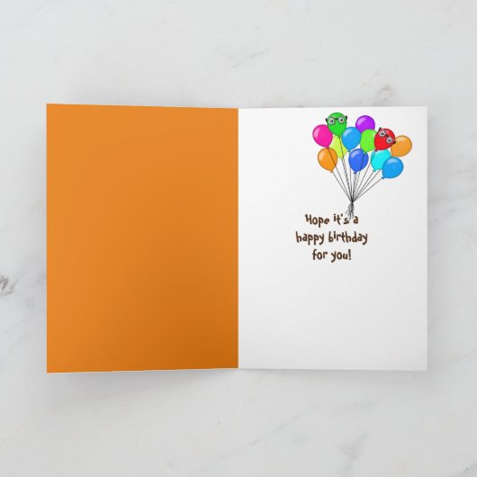 78歳の誕生日の茶色のプードルオンウィッカー カード (内部)