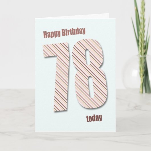 78歳の誕生日カード カード (正面)