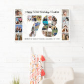 78歳の誕生日パーティーナンバー78フォトコラージュ 横断幕 (インサイチュ)