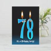 78歳の誕生日パーティー招待状 招待状 (スタンド正面)