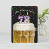 78歳の誕生日ビールパーティー 招待状 (スタンド正面)