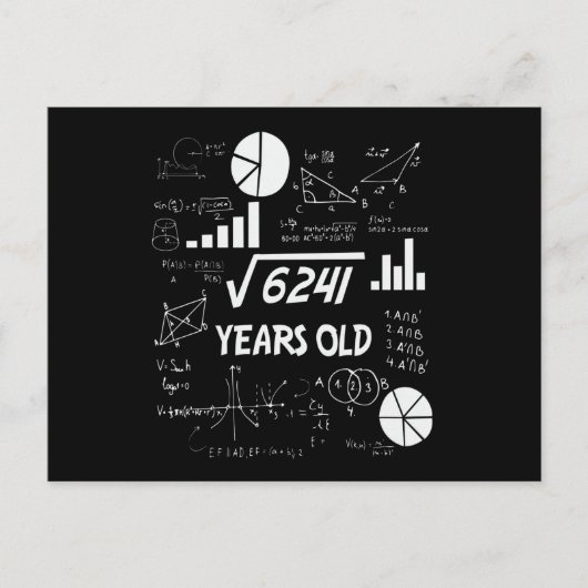 78歳の誕生日数学教師へのプレゼント ポストカード (正面)