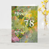 78歳の誕生日 カード (黄色い花)