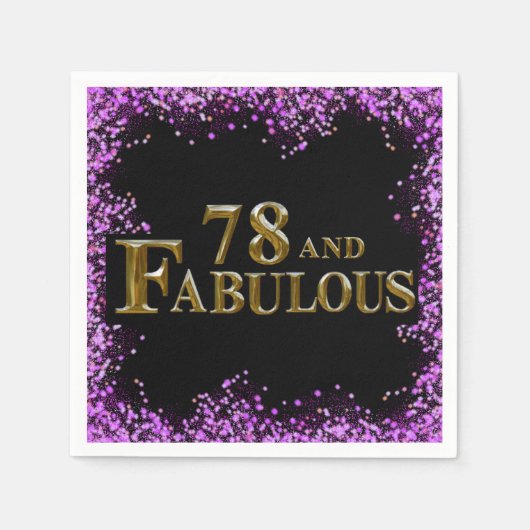 78歳の誕生日 スタンダードカクテルナプキン (正面)