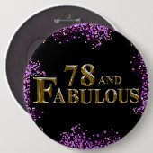 78歳の誕生日 缶バッジ (正面&裏面)