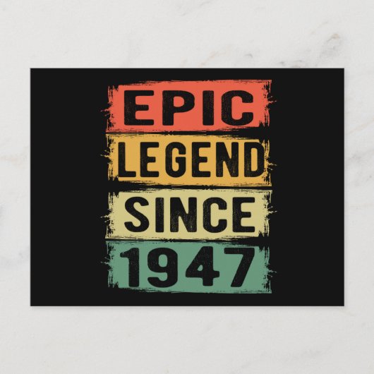 78歳の誕生日 1947 伝説の誕生日 78歳の誕生日 ポストカード (正面)