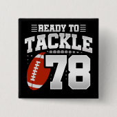 78歳タックルサッカーパーティー78誕生日 缶バッジ (正面)