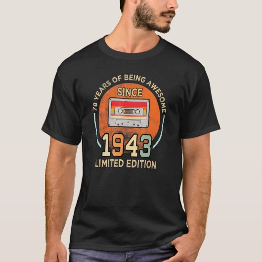 78歳ヴィンテージ1943年限定版78th Birt Tシャツ (正面)