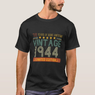 78歳ヴィンテージ1944限定版78th Birt Tシャツ
