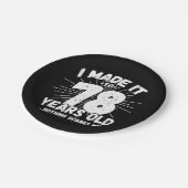 78歳皮肉ミームおもしろい78誕生日 ペーパープレート (アングル)