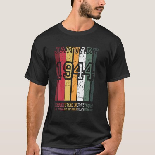 78歳1944年1月限定版78th Birt Tシャツ (正面)