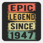 78歳1947年エピック伝説78誕生日 スクエアシール (正面)
