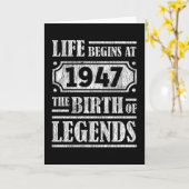 78歳1947年誕生伝説78誕生日 カード (黄色い花)