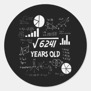 78歳Bday数学先生78誕生日ギフト ラウンドシール