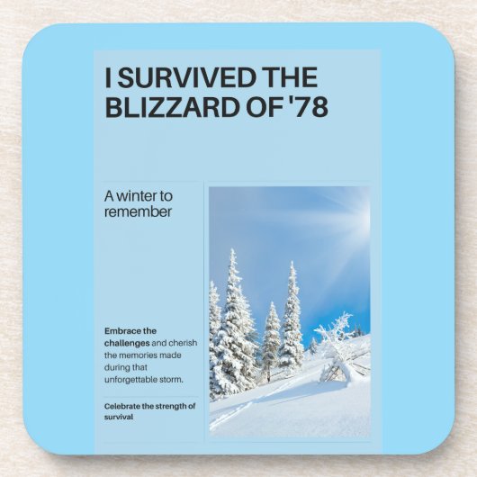 78生き延び年の吹雪 コースター (正面)