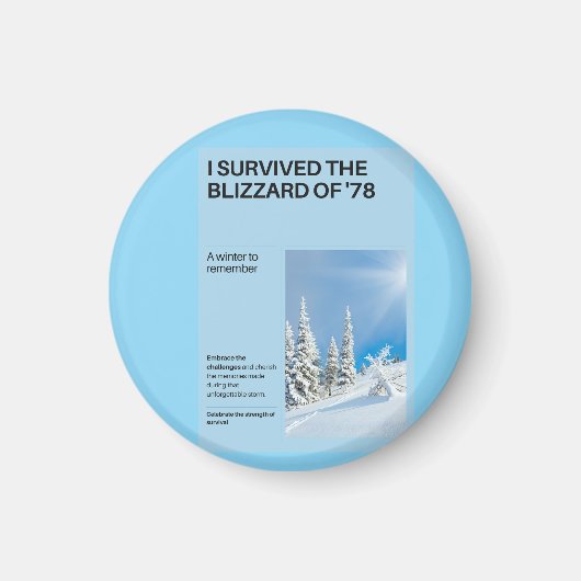 78生き延び年の吹雪 マグネット (正面)