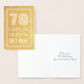 78番目の誕生日-インスパイアアールデコ検索"78" +名前 箔カード (ディスプレー)
