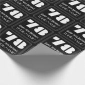 78番目の誕生日:インスパイアアールデコ「78」の検索と名前 ラッピングペーパー (角)