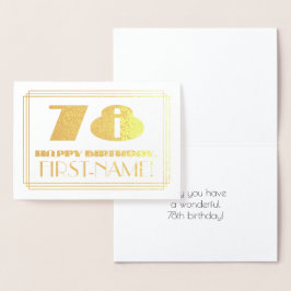 78番目の誕生日、名前+アールデコインスパイア「78」を見る 箔カード