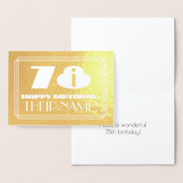 78番目の誕生日：名前+アールデコインスパイア「78」を見る 箔カード