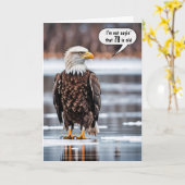 78誕生日のハゲのワシ カード (黄色い花)