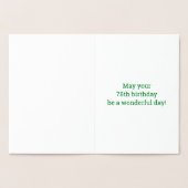 78誕生日はっきりした:「78歳！」 ゴールドフォイルカード 箔カード (内部)