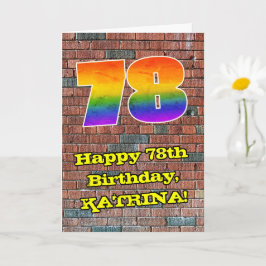 78誕生日:おもしろいグラフィティインスパイア – レボイン78 カード