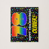 78誕生日:おもしろい、カラフル星野パターン ジグソーパズル (縦)