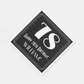 78誕生日~アールデコ見るインスパイア"78",名前 スタンダードランチョンナプキン (角)