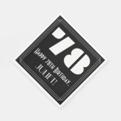 78誕生日:インスパイアアールデコ検索"78" +名前 スタンダードランチョンナプキン (角)
