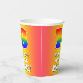 78誕生日: カラフル、おもしろいレインボーパターン# 78 紙コップ (右)