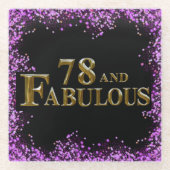 78誕生日 ガラスコースター (正面)