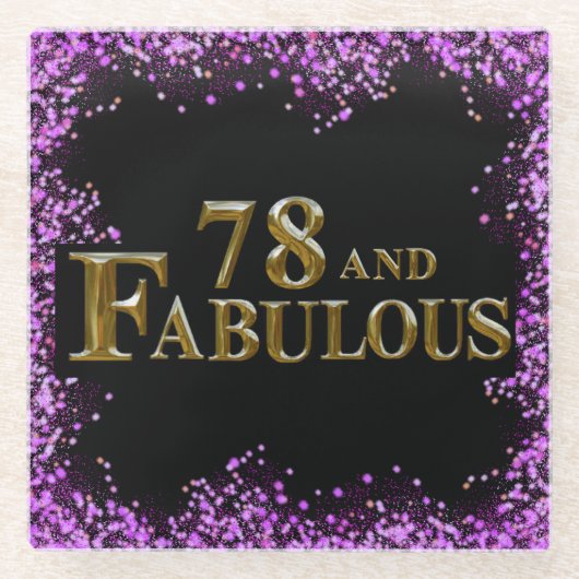 78誕生日 ガラスコースター (正面)