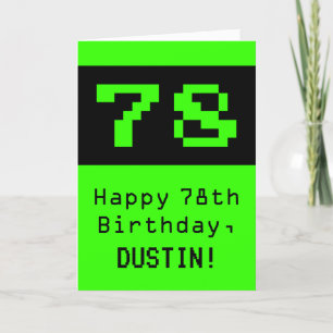 78誕生日:ネディ/オタク系のスタイル「78」と名前 カード