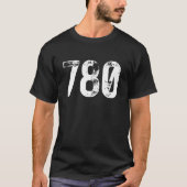 780エリアコードエドモントンAB携帯電話エリアCo Tシャツ (正面)