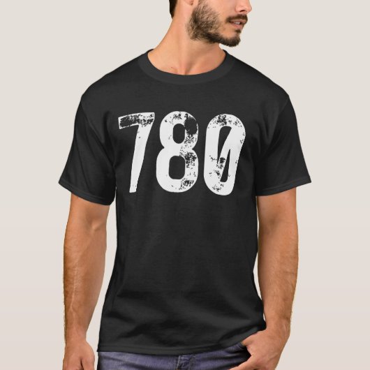 780エリアコードエドモントンAB携帯電話エリアCo Tシャツ (正面)
